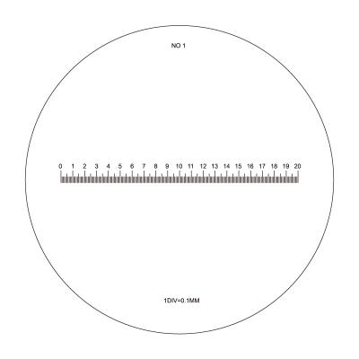Skala nr. 1 til målelup 10X forstørrelse (art. 15405226)